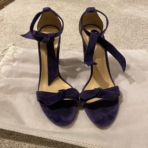 Alexandre Birman Clarita Royal Purple Suede Block Heel, size 39.5